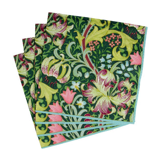 Caspari Golden Lily Forest Luncheon Napkins - 20 Per Package 12923L