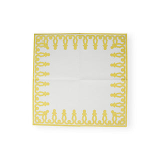 Caspari Dessin Passementerie Dijon Paper Linen Dinner Napkins - 12 Per Package 15645DG