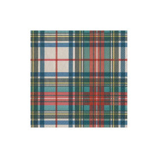 Caspari Dress Stewart Tartan Paper Cocktail Napkins - 20 Per Package 16220C