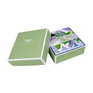 Caspari Hydrangeas and Porcelain Boxed Paper Cocktail Napkins - 40 Per Box 16400B