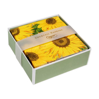 Sunflowers Boxed Paper Cocktail Napkins - 40 Per Box