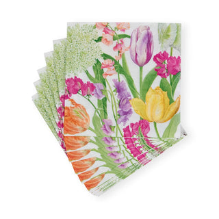 Caspari Spring Flower Show Paper Cocktail Napkins - 20 per Package 17350C