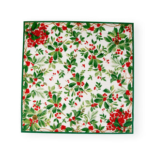 Caspari Holly Chintz White Napkin Dinner - 20 Per Package 17560D