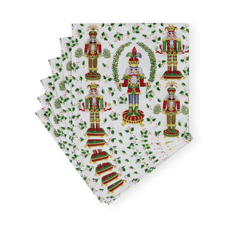 Caspari Nutcracker Christmas Cocktail Napkins - 20 Per Package 17590C