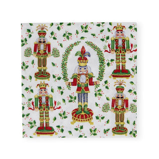 Caspari Nutcracker Christmas Cocktail Napkins - 20 Per Package 17590C