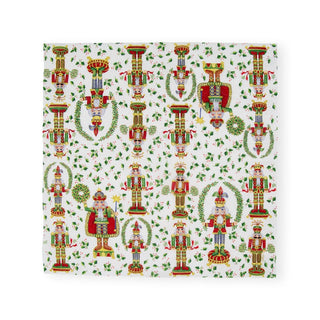 Caspari Nutcracker Christmas Cocktail Napkins - 20 Per Package 17590C