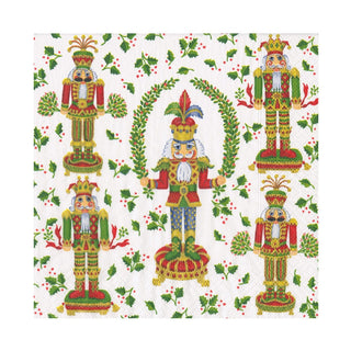 Caspari Nutcracker Christmas Luncheon Napkins - 20 Per Package 17590L