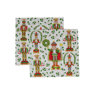 Caspari Nutcracker Christmas Luncheon Napkins - 20 Per Package 17590L