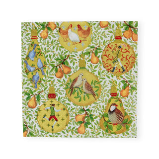 Caspari In A Pear Tree Cocktail Napkins - 20 Per Package 17600C