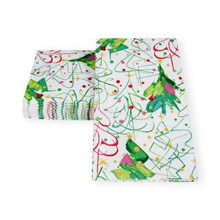 Caspari Pop Christmas Guest Towel Napkins - 15 Per Package 17620G