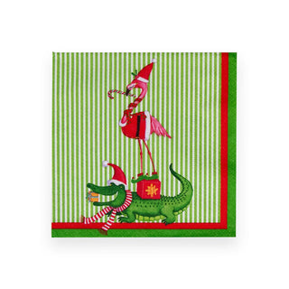 Caspari Zooey Christmas Cocktail Napkins - 20 Per Package 17690C