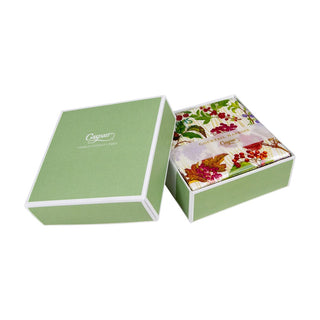 Caspari Berry Botanical Taupe Boxed Cocktail Napkins - 40 Per Box 17740B