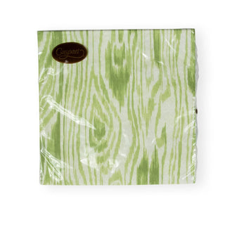 Caspari Woodgrain Moss Green Luncheon Napkins - 20 Per Package 17752L