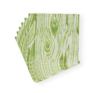 Caspari Woodgrain Moss Green Luncheon Napkins - 20 Per Package 17752L