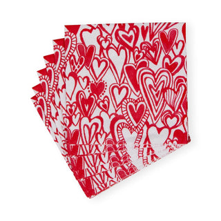 Caspari Groovy Love Cocktail Napkins - 20 Per Package 17820C