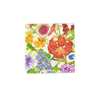 Caspari Floral Trellis Boxed Cocktail Napkins - 40 Per Box 17830B