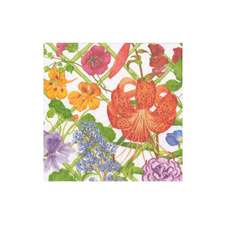 Caspari Floral Trellis Cocktail Napkins - 20 Per Package 17830C