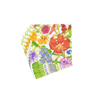 Caspari Floral Trellis Cocktail Napkins - 20 Per Package 17830C