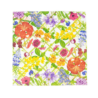 Caspari Floral Trellis Cocktail Napkins - 20 Per Package 17830C