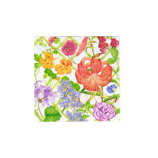 Caspari Floral Trellis Dinner Napkins - 20 Per Package 17830D