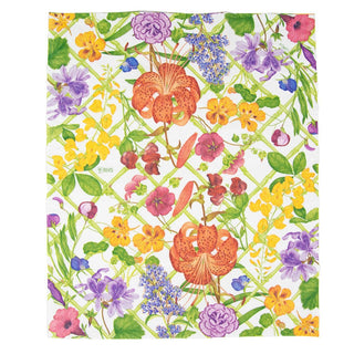 Caspari Floral Trellis Guest Towel Napkins - 15 Per Package 17830G