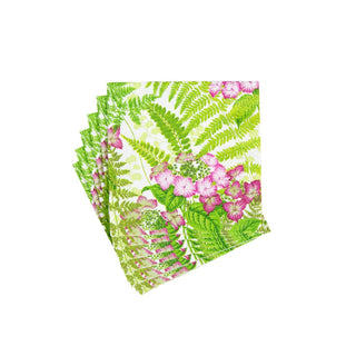 Caspari Fern Garden Cocktail Napkins - 20 Per Package 17840C