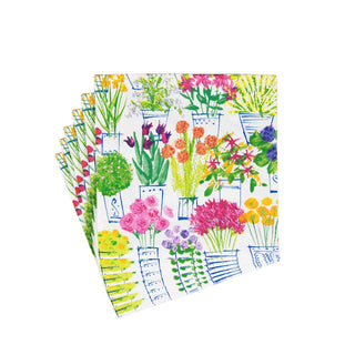 Caspari Flower Market Luncheon Napkins - 20 Per Package 17910L