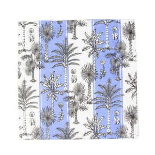 Caspari Southern Palms Blue & White Cocktail Napkins - 20 Per Package 17952C