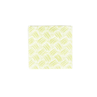 Caspari Basketry Moss Green Paper Linen Cocktail Napkins - 15 Per Package 17962CG