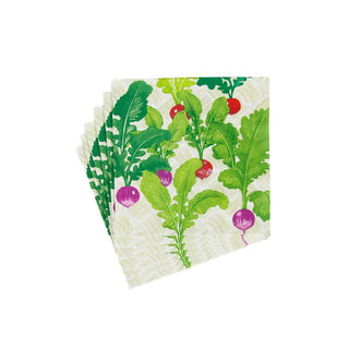 Caspari Radish Patch Luncheon Napkins - 20 Per Package 17980L