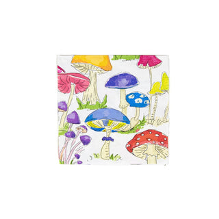 Caspari Woodland Mushrooms Luncheon Napkins - 20 Per Package 18000L