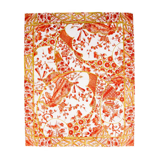 Caspari Gilded Porcelain Coral Guest Towel Napkins - 15 Per Package 18060G