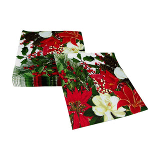 Caspari Christmas Garden Luncheon Napkins - 20 Per Package 18070L