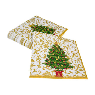 Caspari Gilded Tree Dinner Napkins - 20 Per Package 18100D