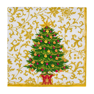 Caspari Gilded Tree Dinner Napkins - 20 Per Package 18100D