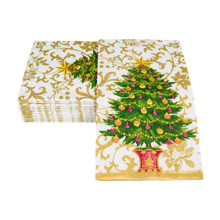 Caspari Gilded Tree Guest Towel Napkins - 15 Per Package 18100G