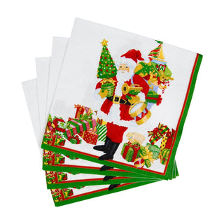 Caspari Mr. Claus Luncheon Napkins - 20 Per Package 18130L