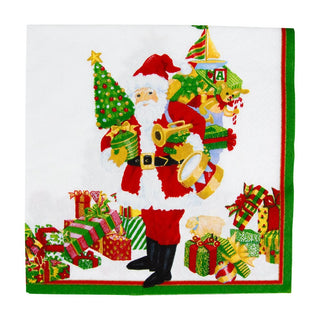 Caspari Mr. Claus Luncheon Napkins - 20 Per Package 18130L