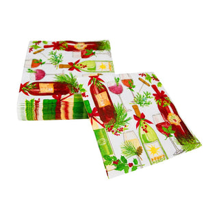 Caspari A Christmas Toast Cocktail Napkins - 20 Per Package 18180C