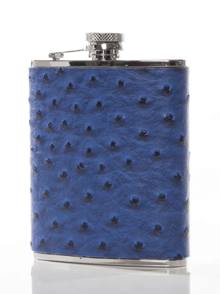 Brouk The Sharp Canteen in Blue Ostrich Leather 18226