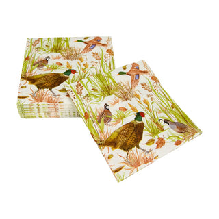 Caspari Birds Of A Feather Cocktail Napkins - 20 Per Package 18230C