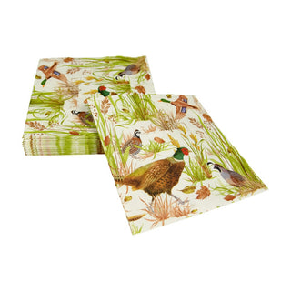 Caspari Birds Of A Feather Luncheon Napkins - 20 Per Package 18230L