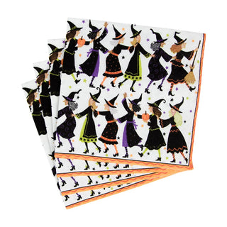 Caspari Witches Conga Line Cocktail Napkins - 20 Per Package 18270C