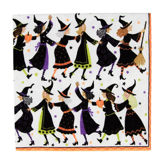 Caspari Witches Conga Line Cocktail Napkins - 20 Per Package 18270C