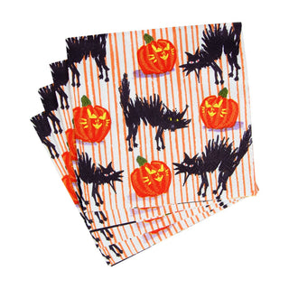 Caspari Halloween Cats Cocktail Napkins - 20 Per Package 18280C