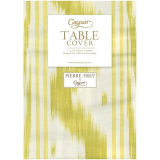 Caspari Toile De Nantes Yellow Paper Linen Table Covers - 1 Each 18311TCL