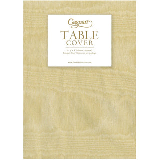 Caspari Moire Light Gold Paper Linen Table Covers - 1 Each 18330TCL