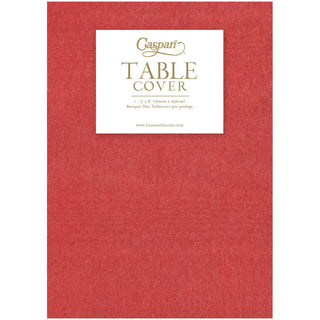 Caspari Moire Red Paper Linen Table Covers - 1 Each 18331TCL