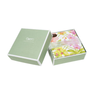 Caspari Orchid Conservatory Boxed Cocktail Napkins - 40 Per Box 18370B