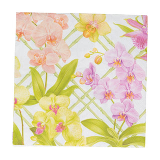 Caspari Orchid Conservatory Dinner Napkins - 20 Per Package 18370D